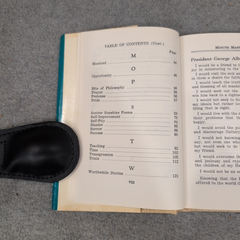 Minute Masterpieces Lucy Gertsch 1972 Bookcraft Inspirational Prose Verse Book - Picture 4 of 4